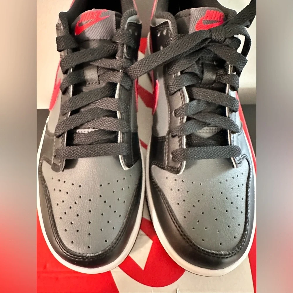 Nike Dunk Low Black Red Blue GS Size 7 - New fv0373 001